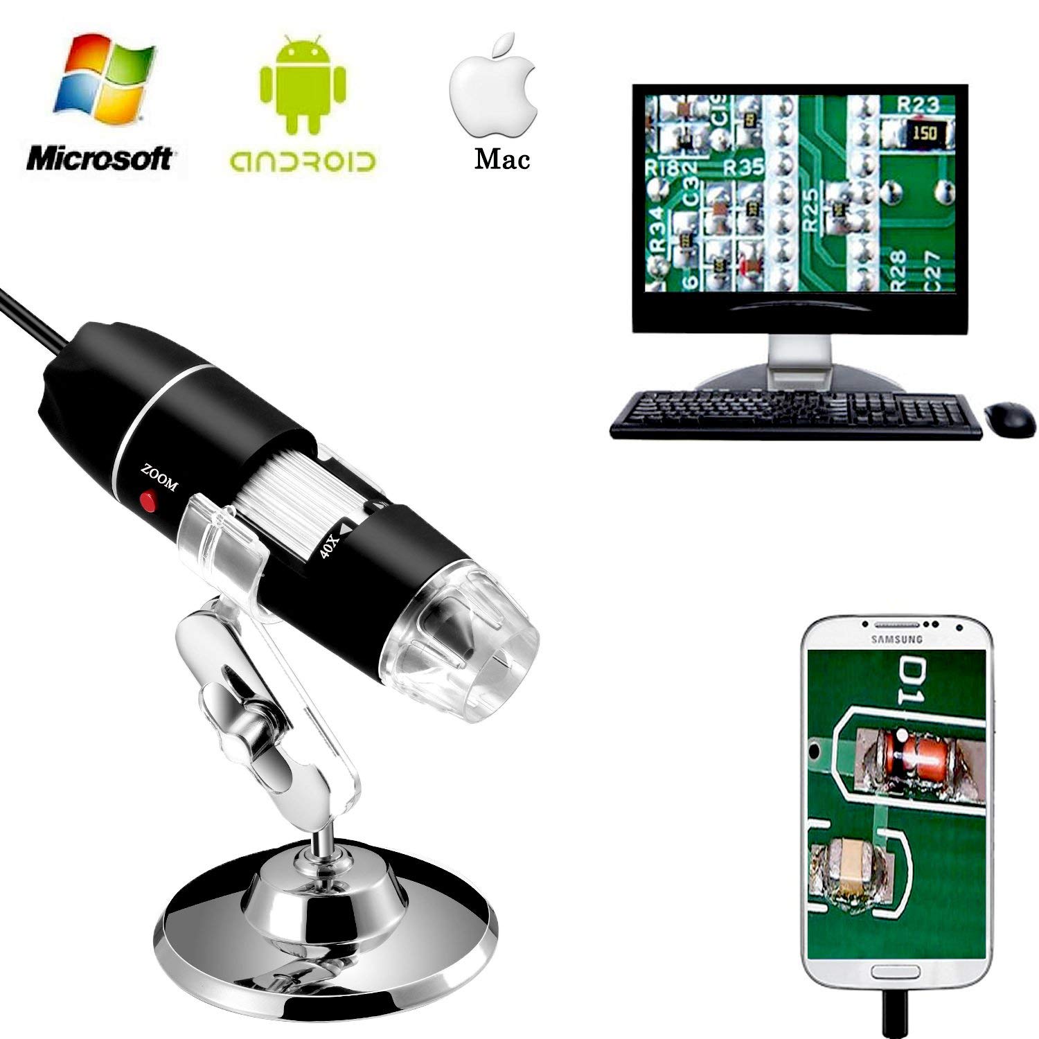 1000x zoom usb microscope drivers