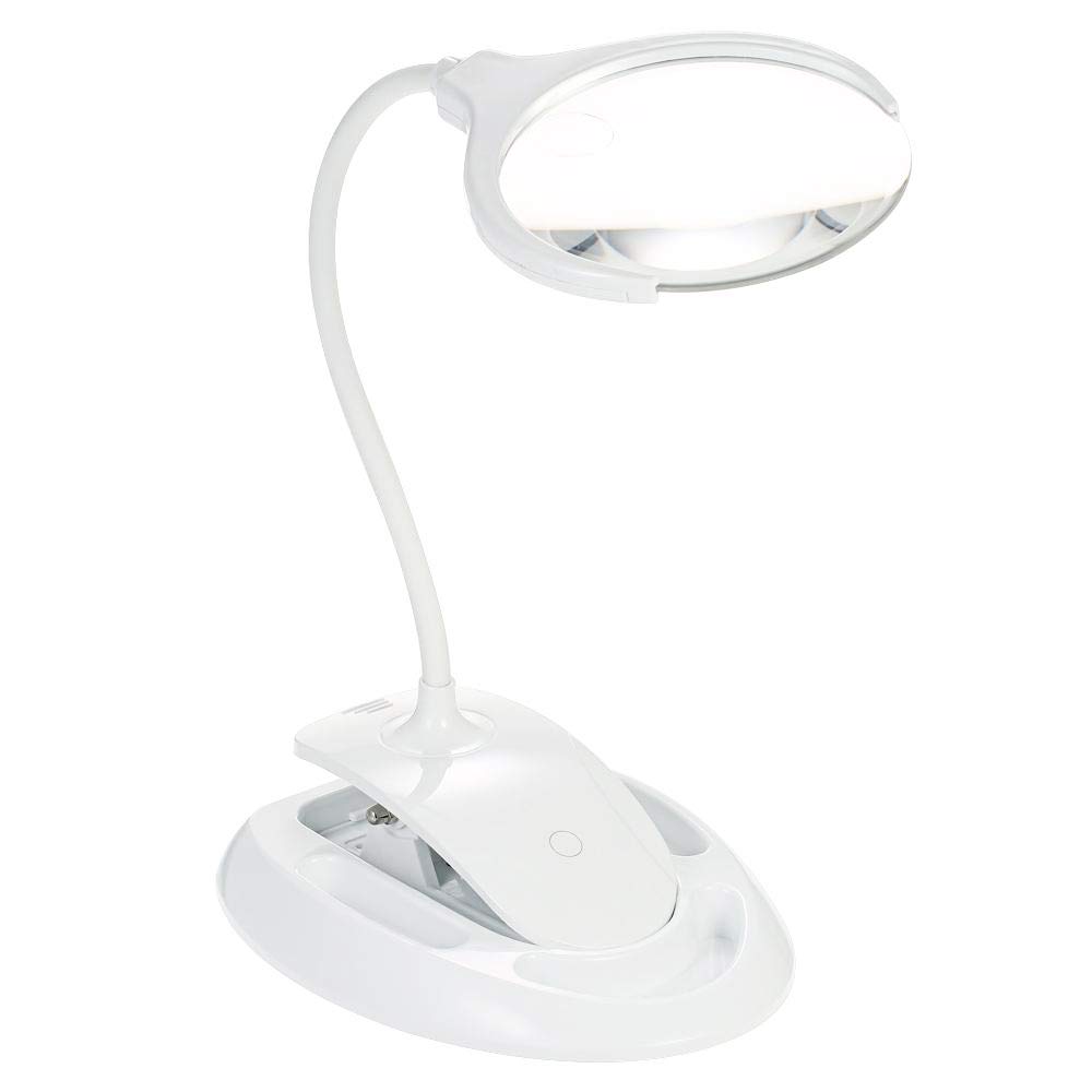Jiusion Wireless LED Magnifying Desk Lamp with Clamp 3X / 8X Wide Area